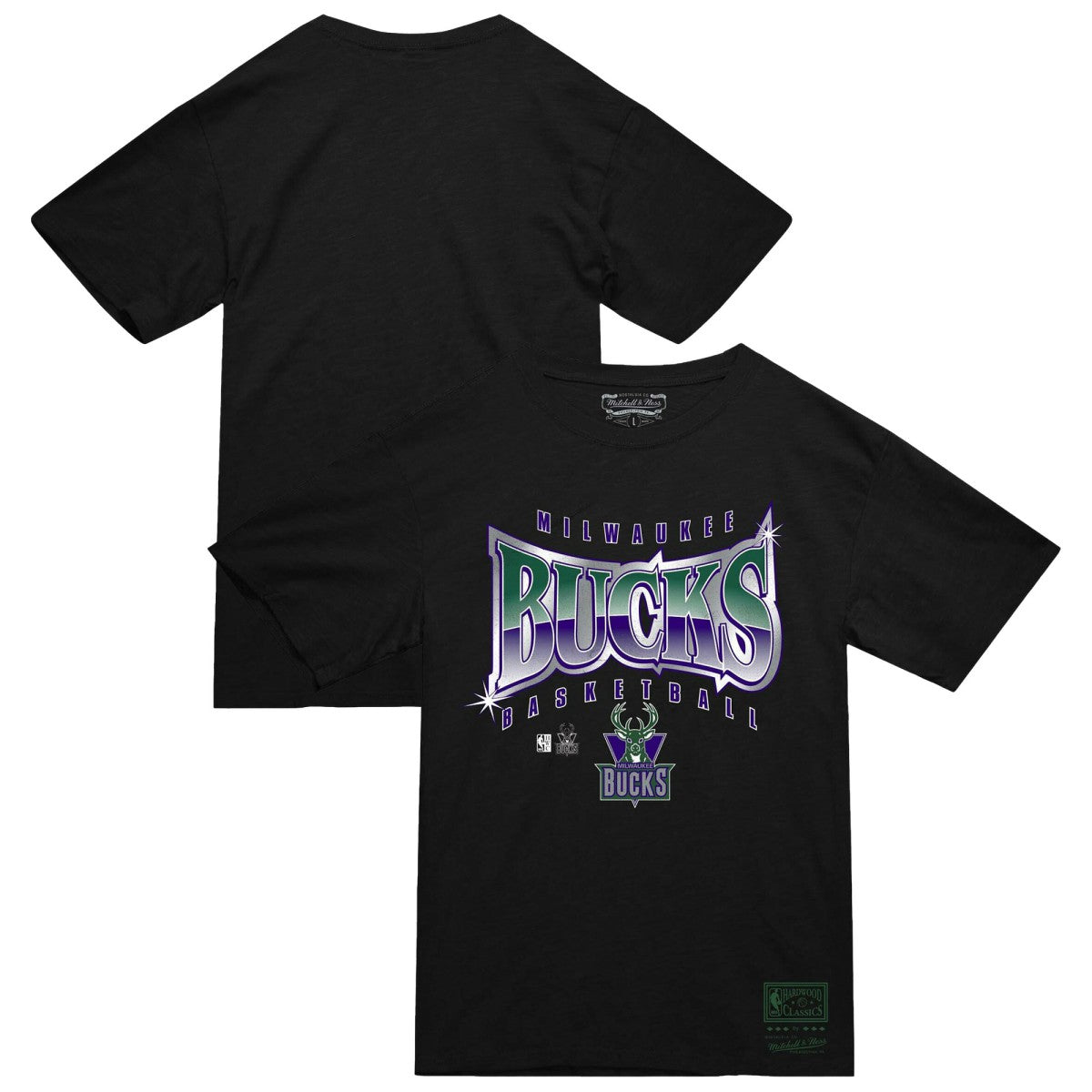 Milwaukee Bucks Worldwide Collection Glow Up T-Shirt Black - Mitchell & Ness