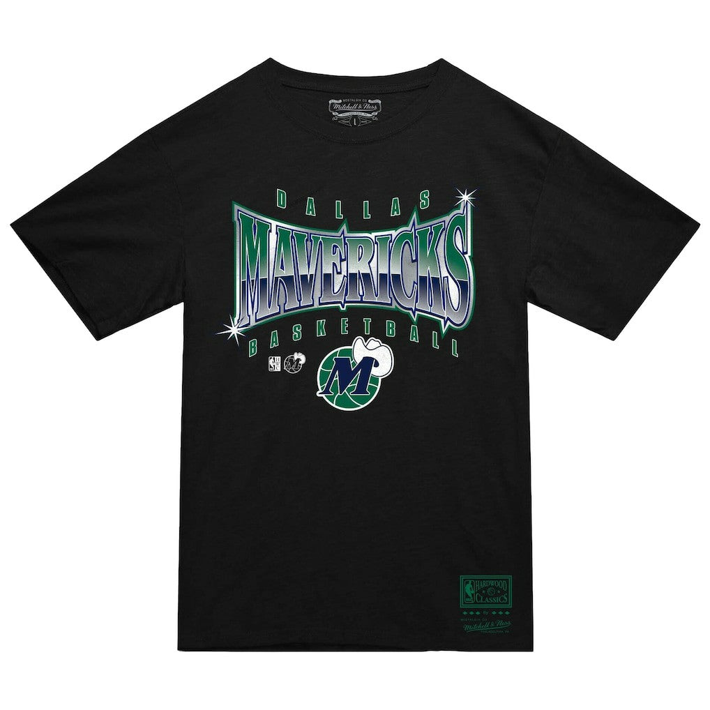 Dallas Mavericks Worldwide Collection Glow Up T-Shirt Black - Mitchell & Ness