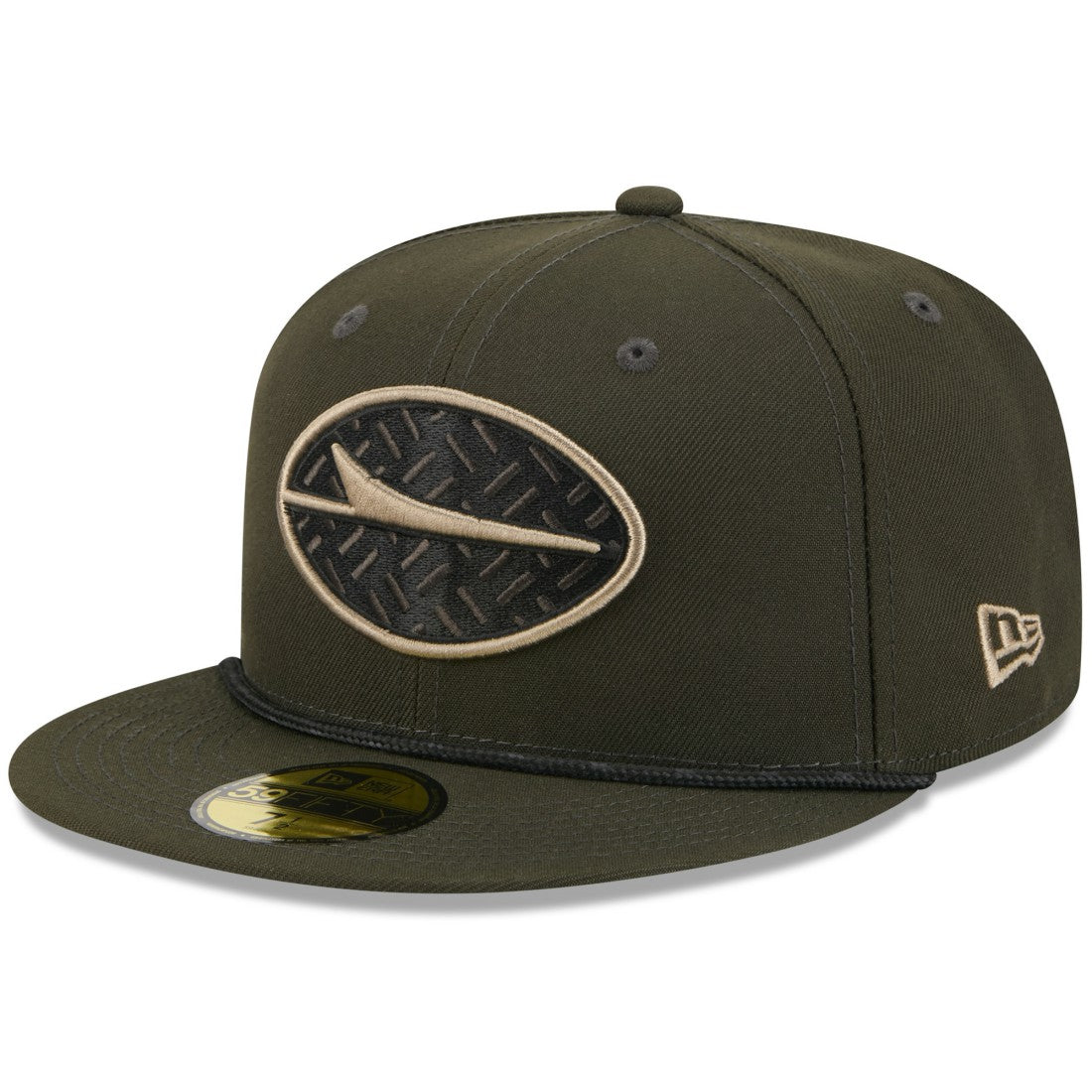 New York Jets New Era 2025 Rivalries Collection Sideline Rope 59FIFTY Fitted Hat - Gotham Green Hats