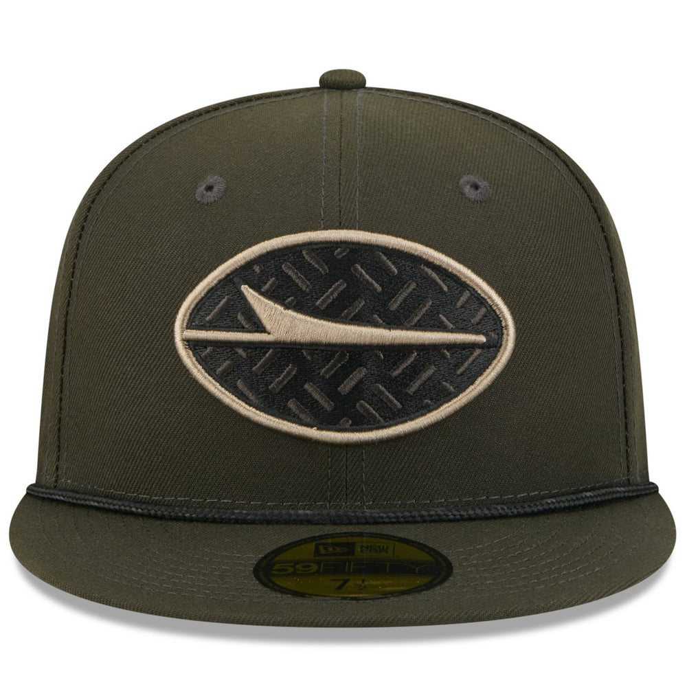 New York Jets New Era 2025 Rivalries Collection Sideline Rope 59FIFTY Fitted Hat - Gotham Green Hats