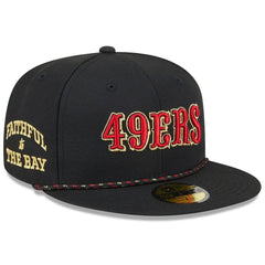 San Francisco 49ers New Era 2025 Rivalries Collection Sideline Rope 59FIFTY Fitted Hat - Black Hats