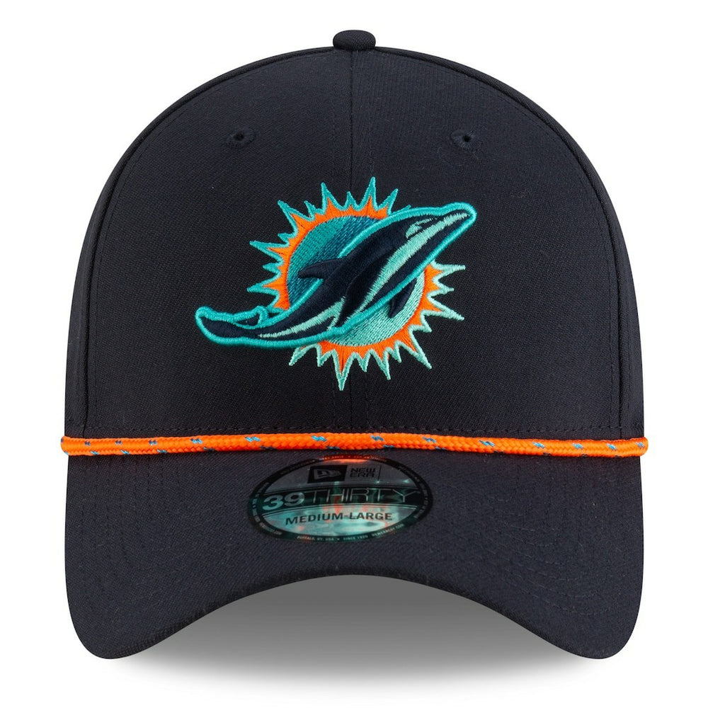 Miami Dolphins New Era 2025 Rivalries Collection Sideline 39THIRTY Flex Hat - Pitch Blue Hats