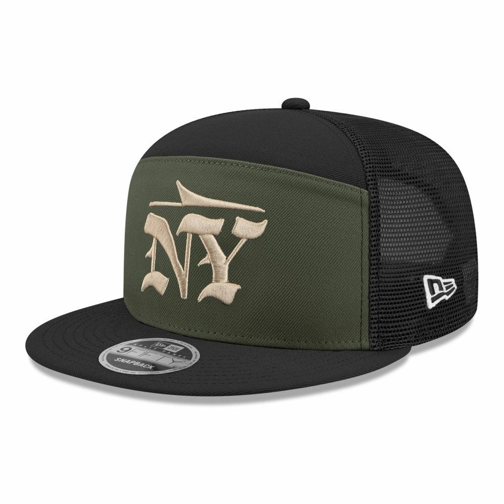 New York Jets New Era 2025 Rivalries Collection Team Split Panel 9FIFTY Snapback Hat - Gotham Green Hats