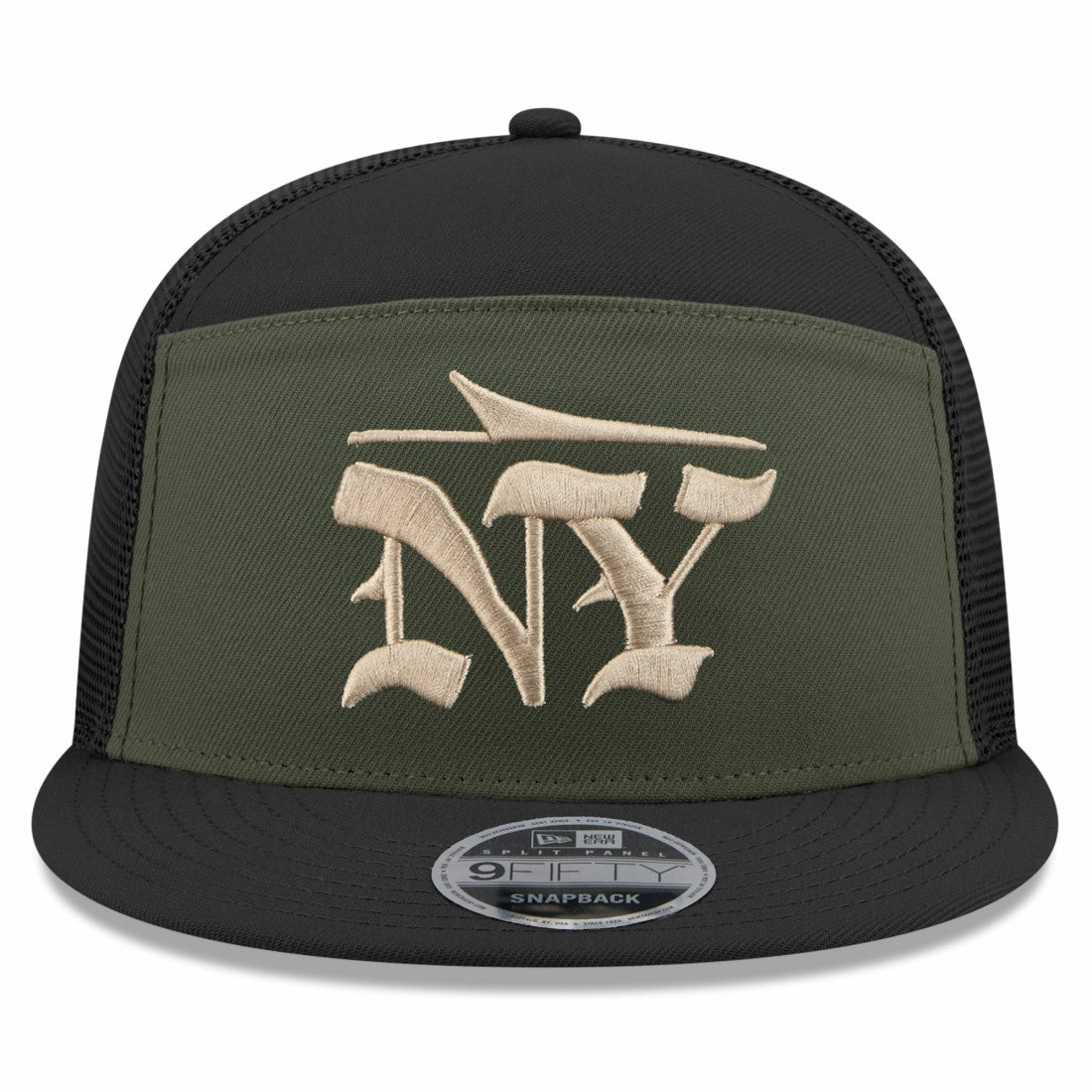 New York Jets New Era 2025 Rivalries Collection Team Split Panel 9FIFTY Snapback Hat - Gotham Green Hats