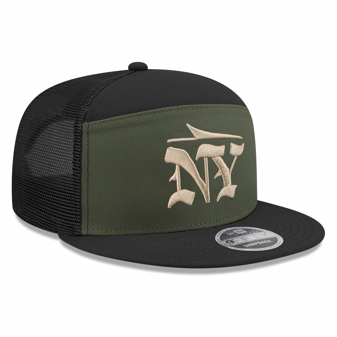 New York Jets New Era 2025 Rivalries Collection Team Split Panel 9FIFTY Snapback Hat - Gotham Green Hats