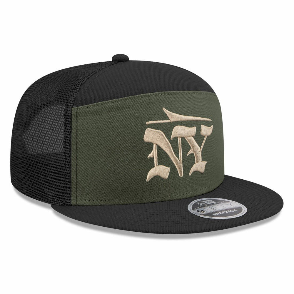 New York Jets New Era 2025 Rivalries Collection Team Split Panel 9FIFTY Snapback Hat - Gotham Green Hats