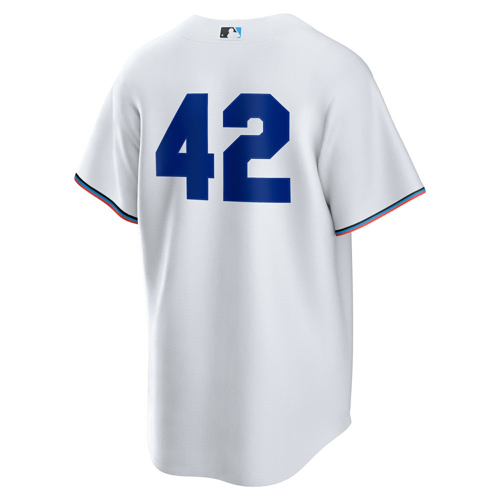 Miami Marlins Nike Home  2025 Jackie Robinson Day Replica Jersey - White Jerseys