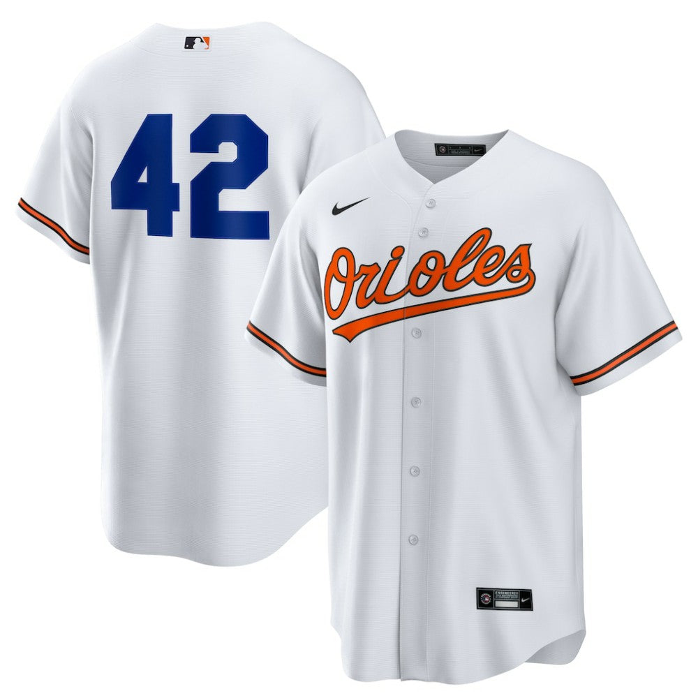 Baltimore Orioles Nike Home  2025 Jackie Robinson Day Replica Jersey - White Jerseys