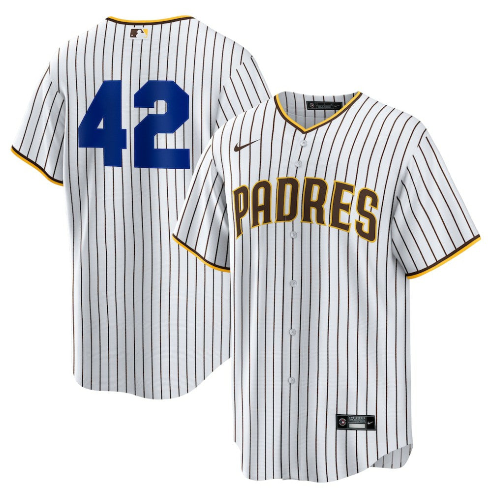 San Diego Padres Nike Home  2025 Jackie Robinson Day Replica Jersey - White Jerseys