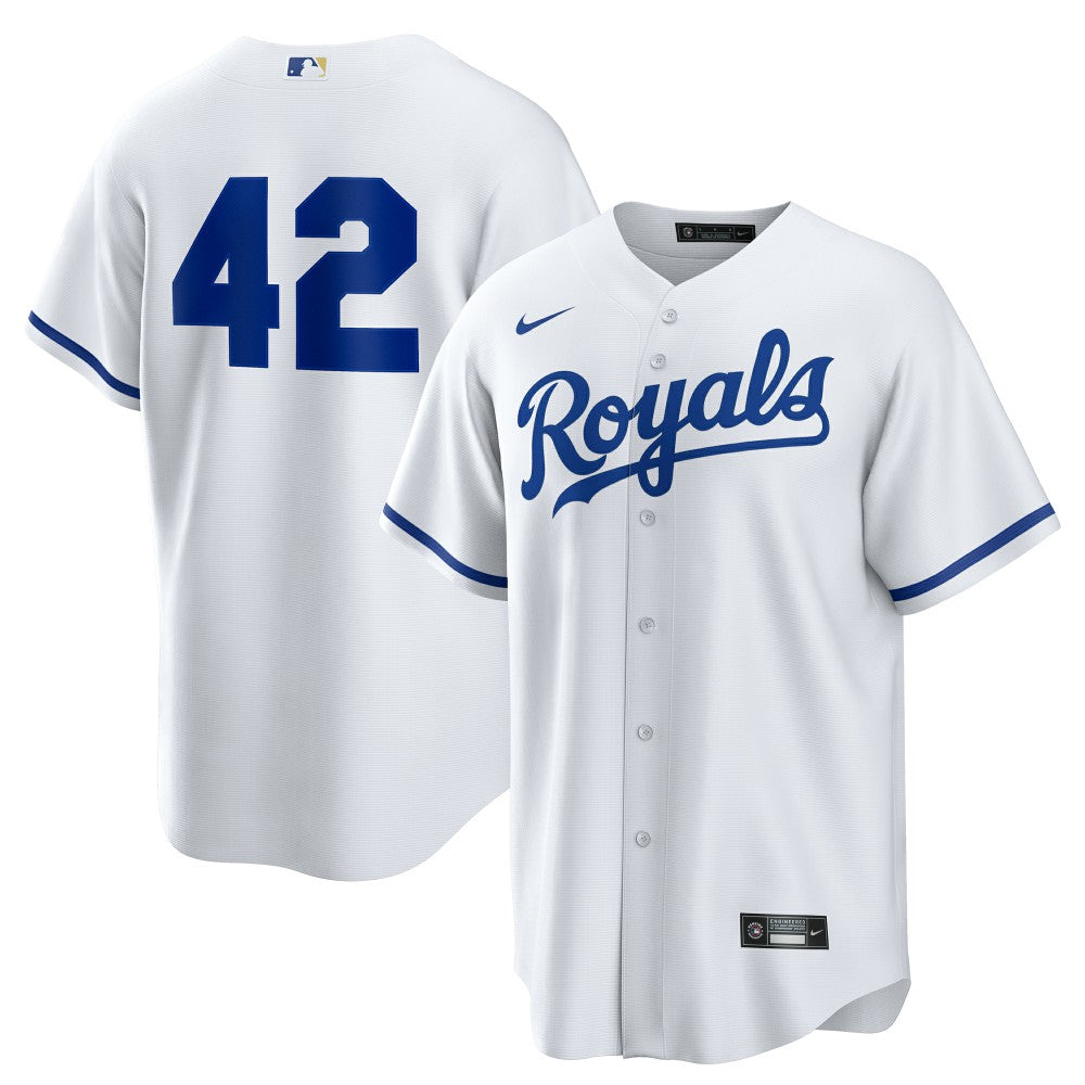 Kansas City Royals Nike Home  2025 Jackie Robinson Day Replica Jersey - White Jerseys