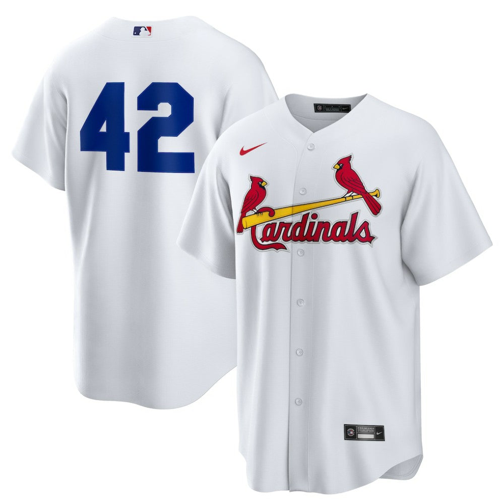 St. Louis Cardinals Nike Home  2025 Jackie Robinson Day Replica Jersey - White Jerseys