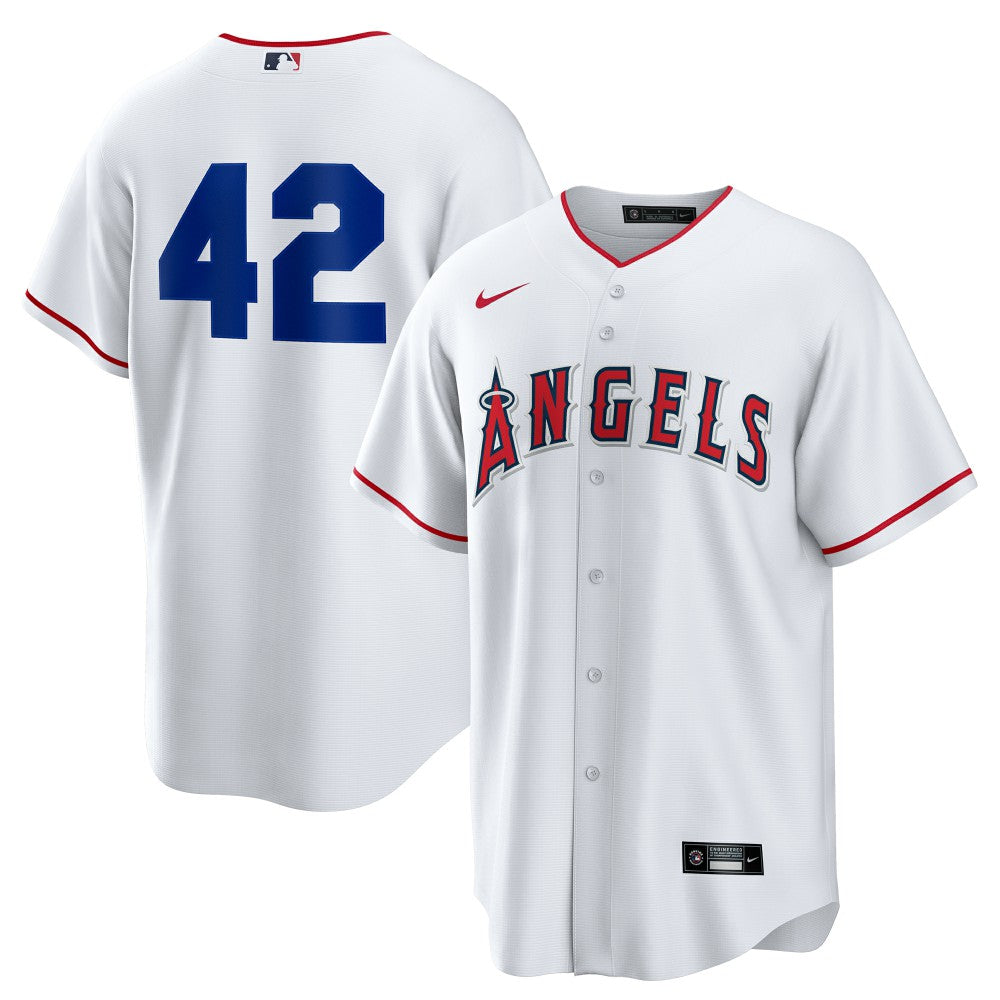 Los Angeles Angels Nike Home  2025 Jackie Robinson Day Replica Jersey - White Jerseys
