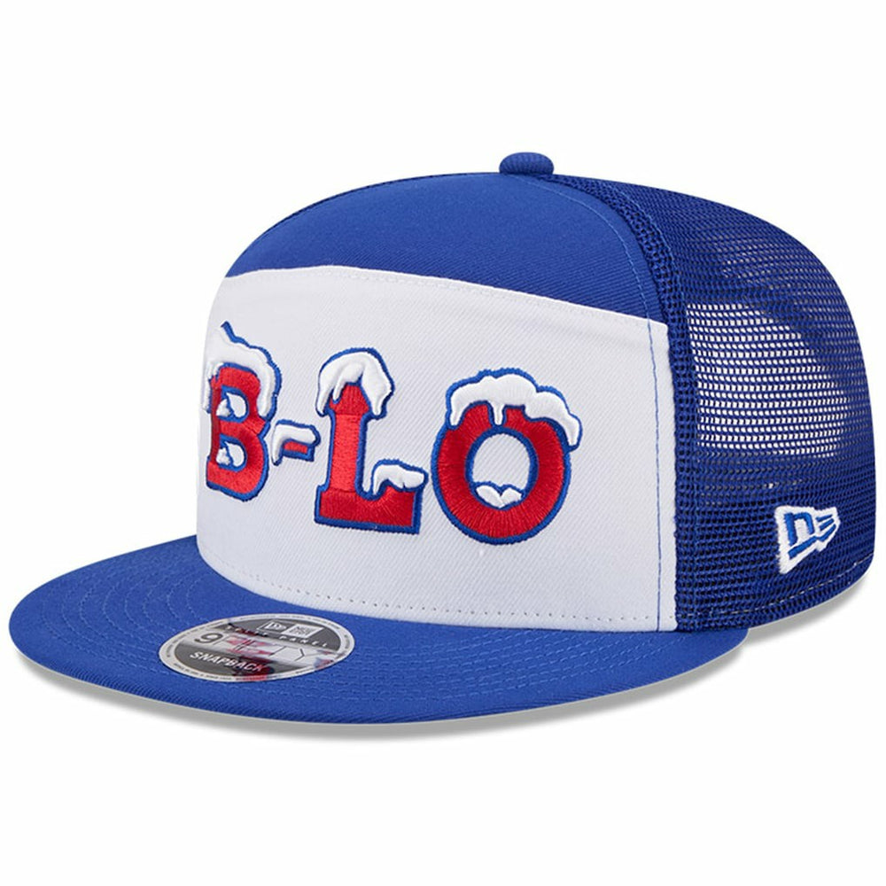 Buffalo Bills New Era 2025 Rivalries Collection Team Split Panel 9FIFTY Snapback Hat - White/Royal Hats