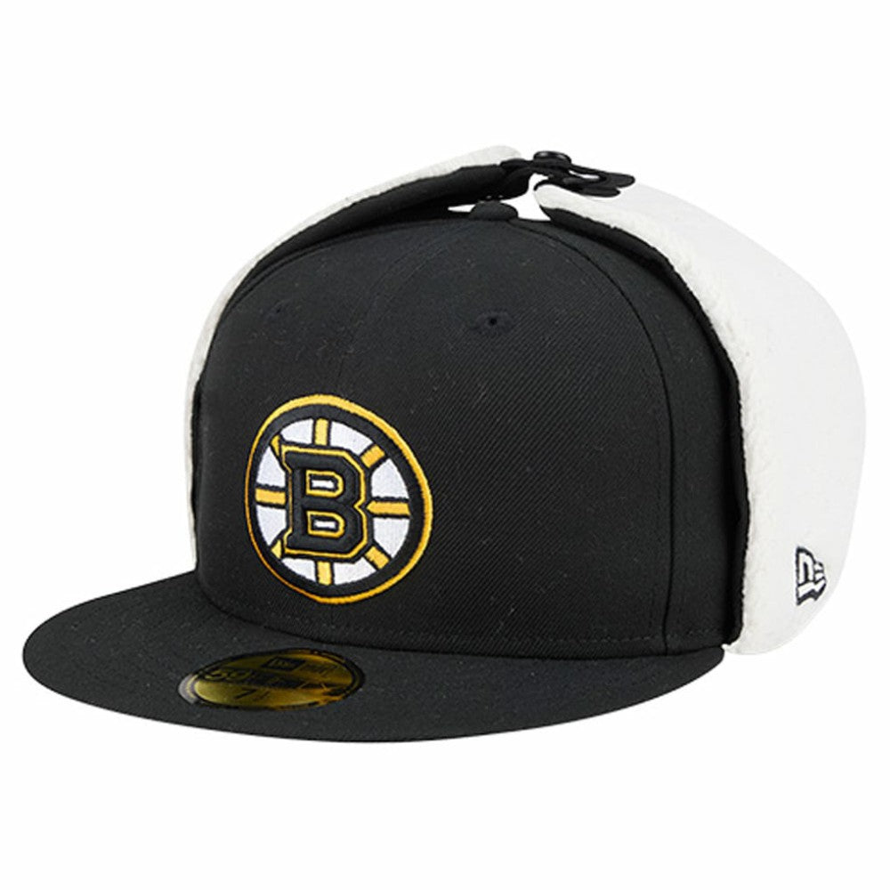 Boston Bruins New Era Injection Dog Ear Classic Fitted Hat - Black | US 202906877