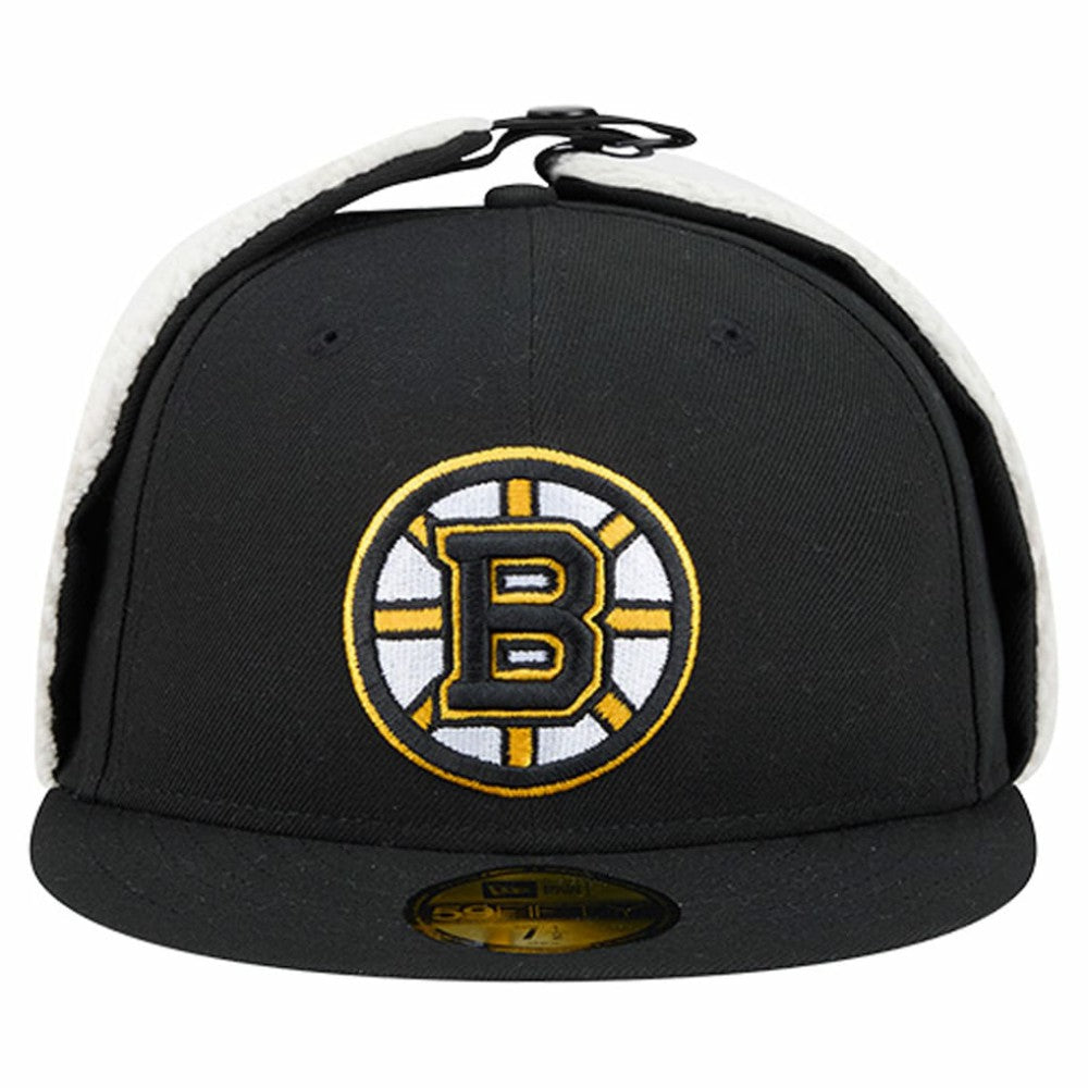 Boston Bruins New Era Injection Dog Ear Classic Fitted Hat - Black | US 202906877