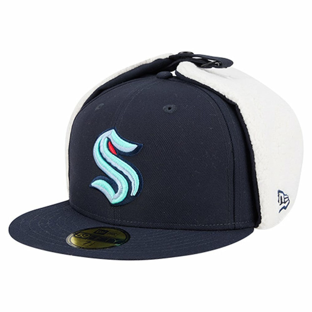 Seattle Kraken New Era Injection Dog Ear Classic Fitted Hat - Deep Sea Blue | US 202906881