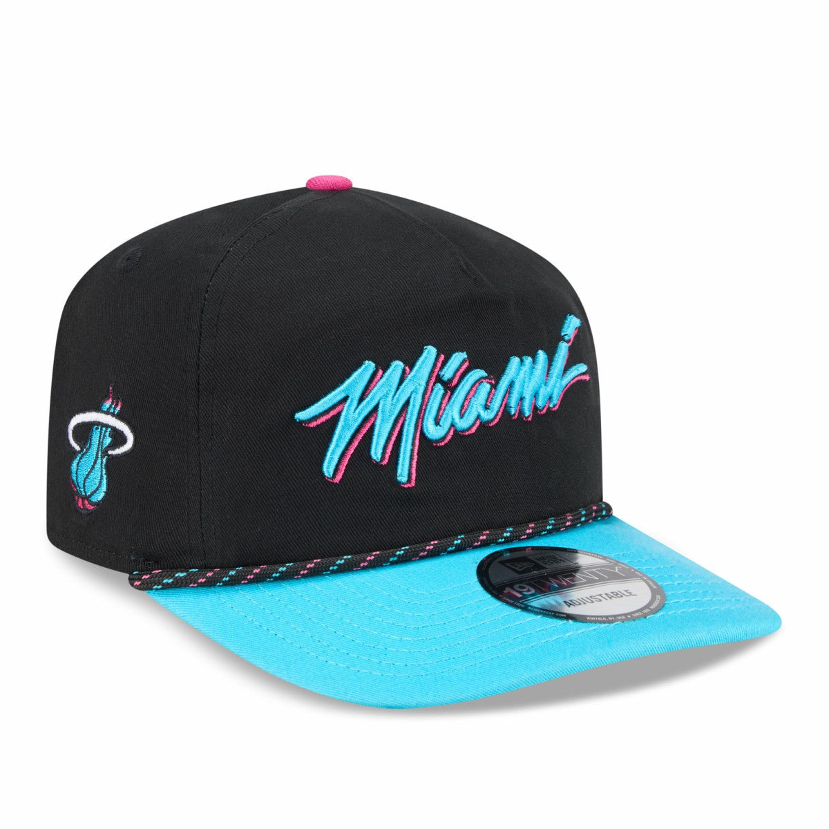 Miami Heat 2025/26 City Edition 19TWENTY Adjustable Hat Black/Turquoise - New Era