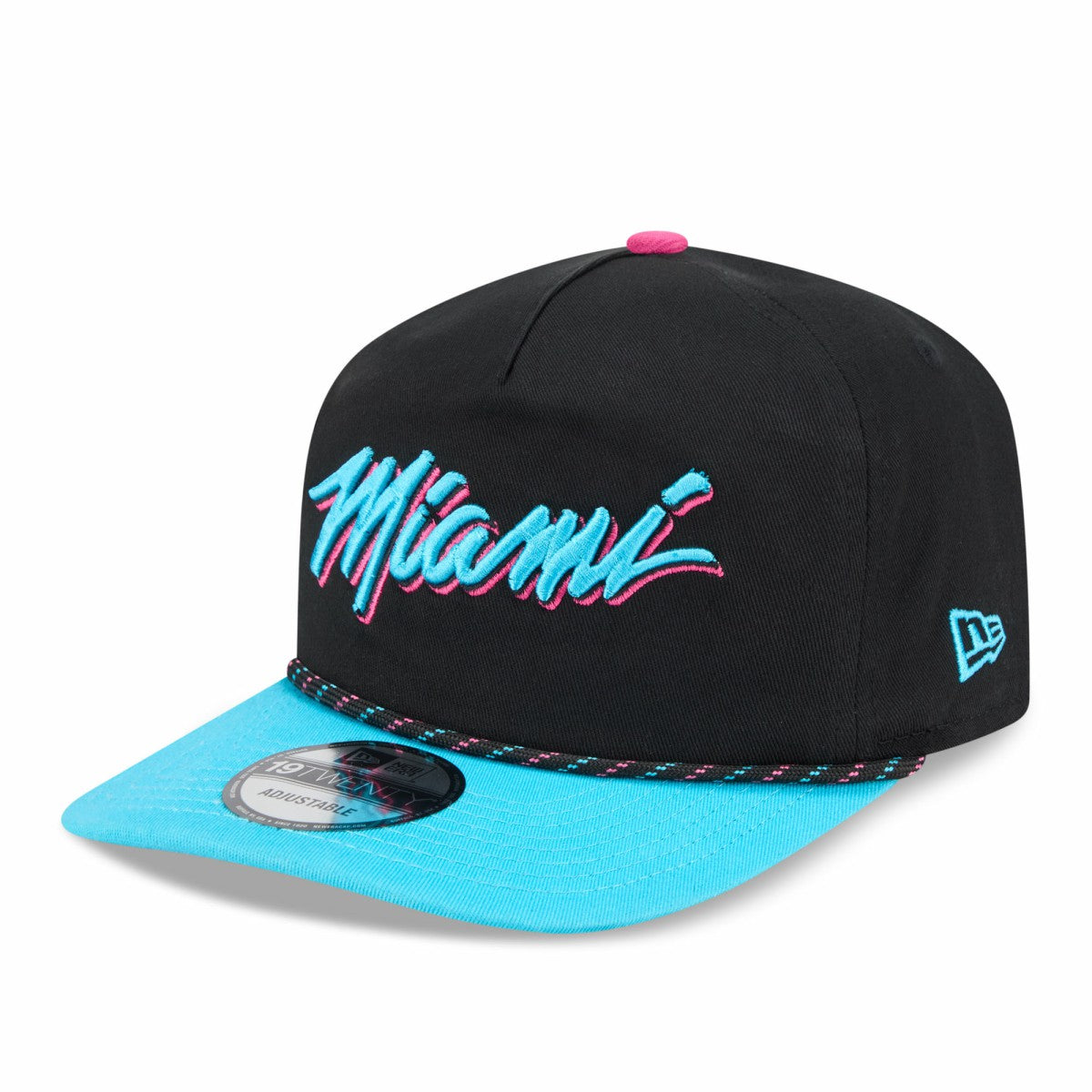 Miami Heat 2025/26 City Edition 19TWENTY Adjustable Hat Black/Turquoise - New Era