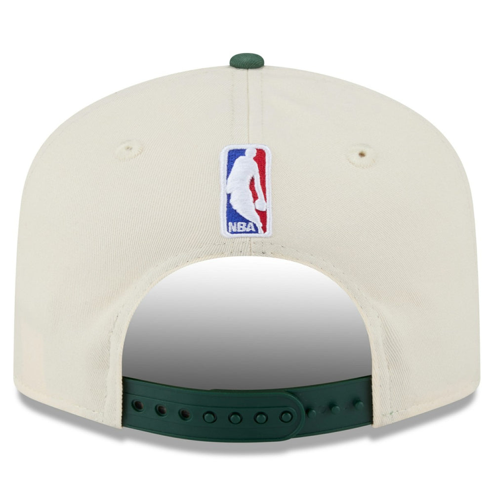 Milwaukee Bucks 2025/26 City Edition 19TWENTY Adjustable Hat Cream/Hunter Green - New Era
