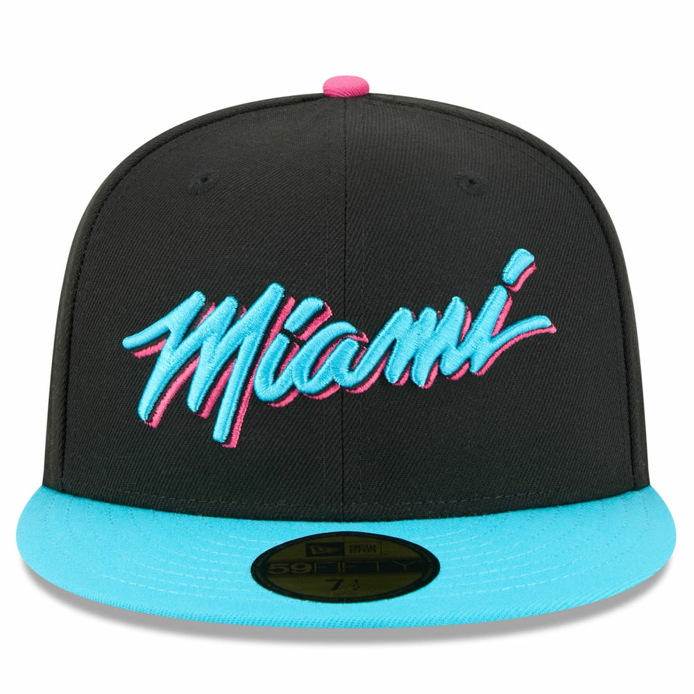 Miami Heat 2025/26 City Edition 59FIFTY Fitted Hat Black/Turquoise - New Era