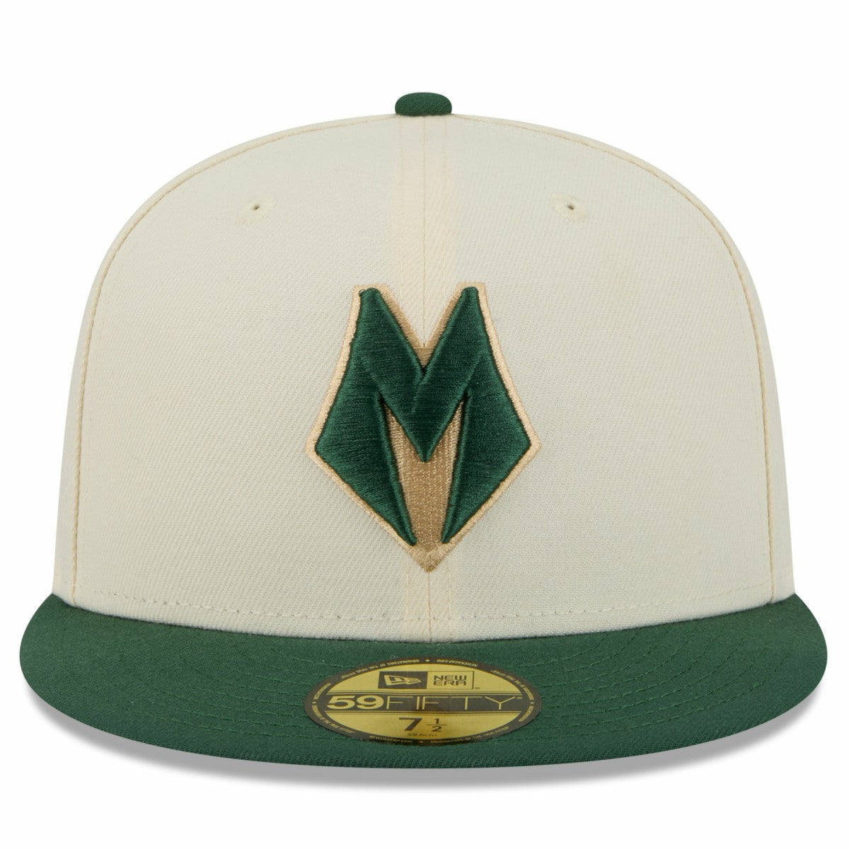 Milwaukee Bucks 2025/26 City Edition 59FIFTY Fitted Hat Cream/Hunter Green - New Era outlet