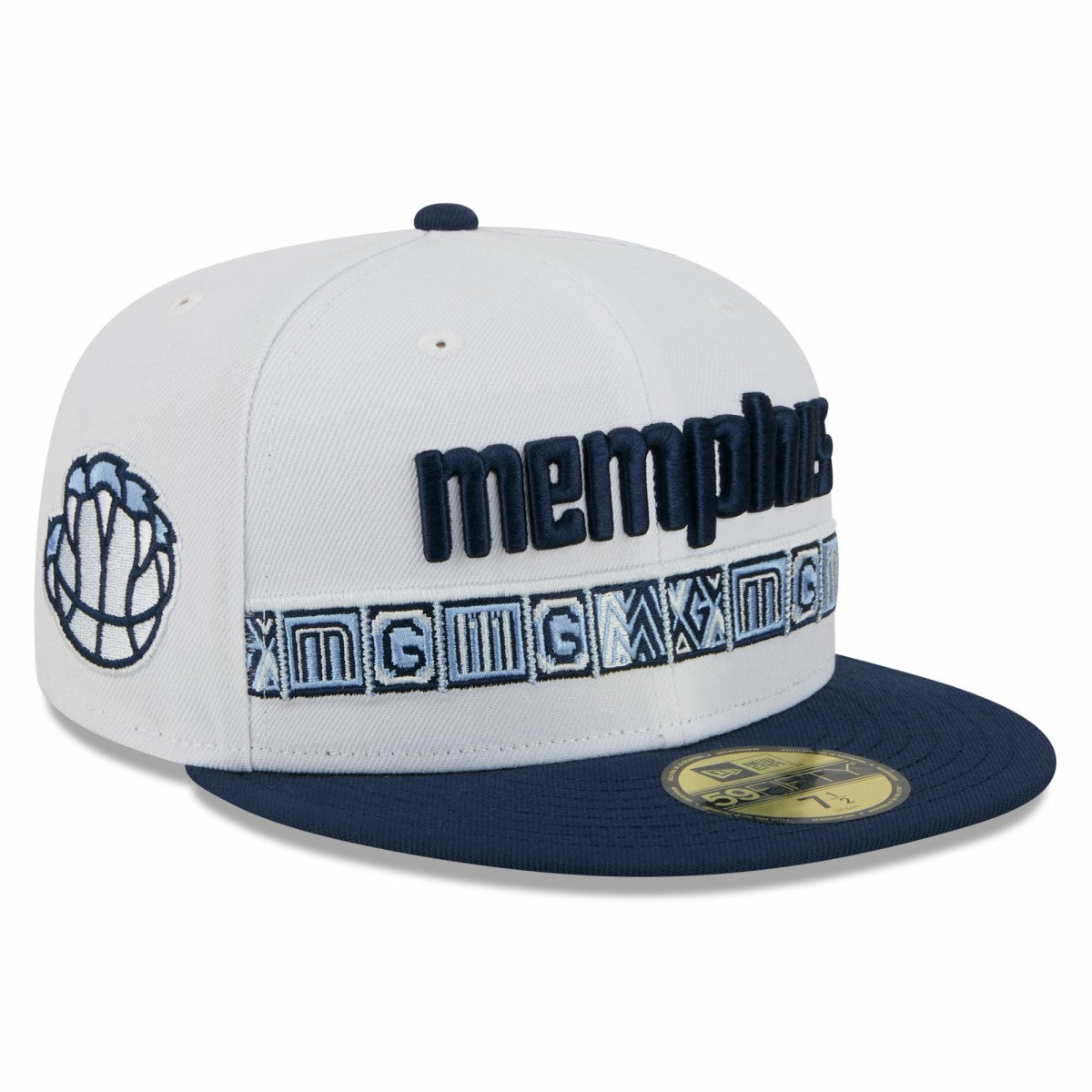Memphis Grizzlies 2025/26 City Edition 59FIFTY Fitted Hat White/Navy - New Era