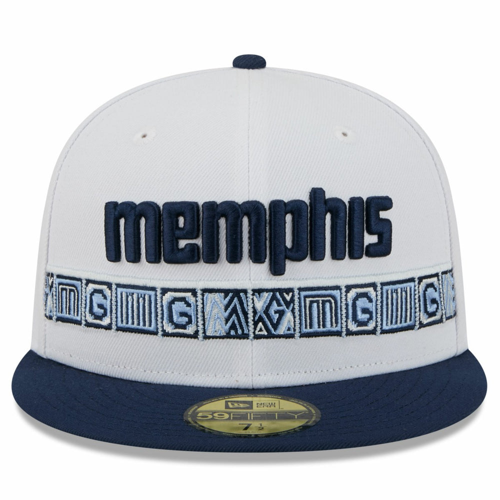 Memphis Grizzlies 2025/26 City Edition 59FIFTY Fitted Hat White/Navy - New Era
