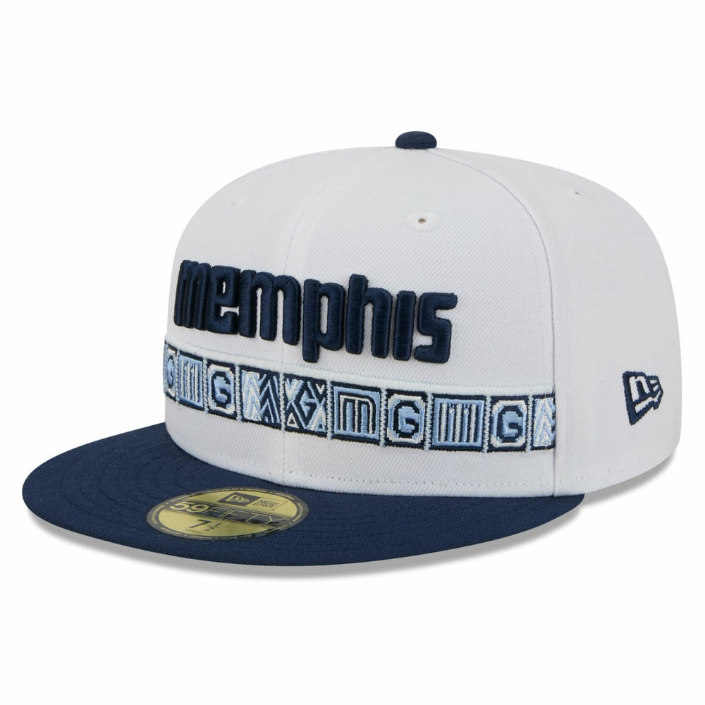 Memphis Grizzlies 2025/26 City Edition 59FIFTY Fitted Hat White/Navy - New Era