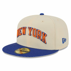 New York Knicks 2025/26 City Edition 59FIFTY Fitted Hat Cream/Blue - New Era outlet