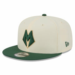 Milwaukee Bucks 2025/26 City Edition 9FIFTY Snapback Hat Tan/Hunter Green - New Era