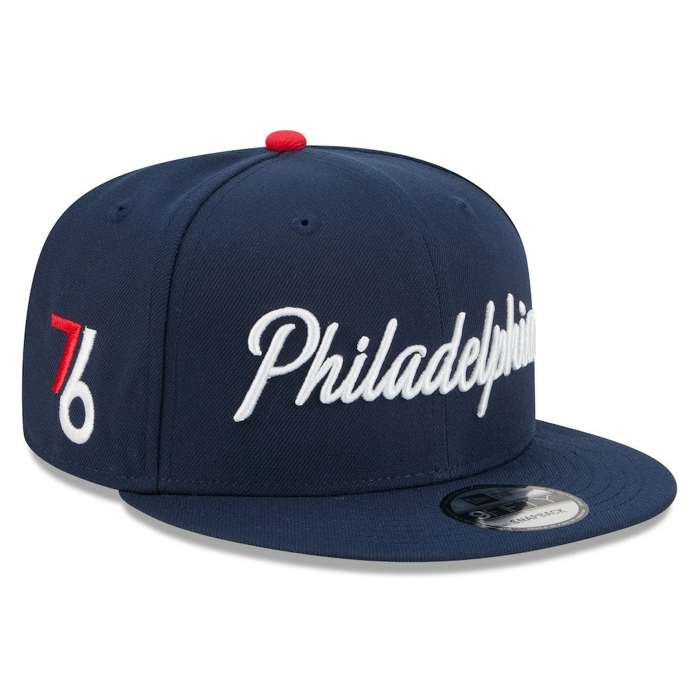 Philadelphia 76ers 2025/26 City Edition 9FIFTY Snapback Hat Navy - New Era