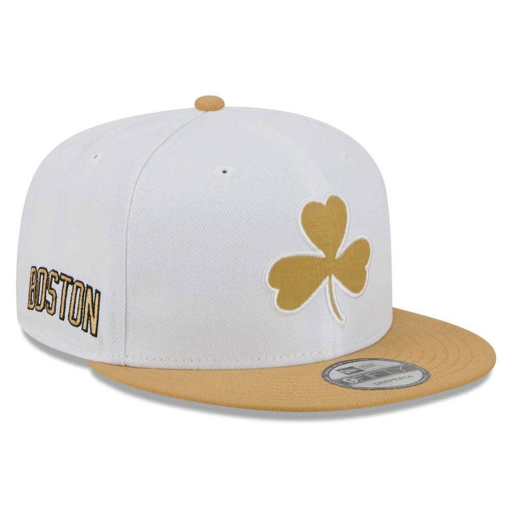Boston Celtics 2025/26 City Edition 9FIFTY Snapback Hat White/Gold - New Era
