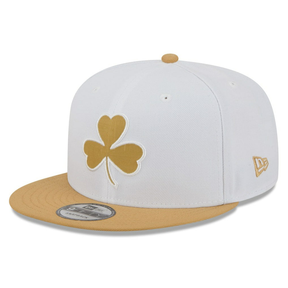 Boston Celtics 2025/26 City Edition 9FIFTY Snapback Hat White/Gold - New Era