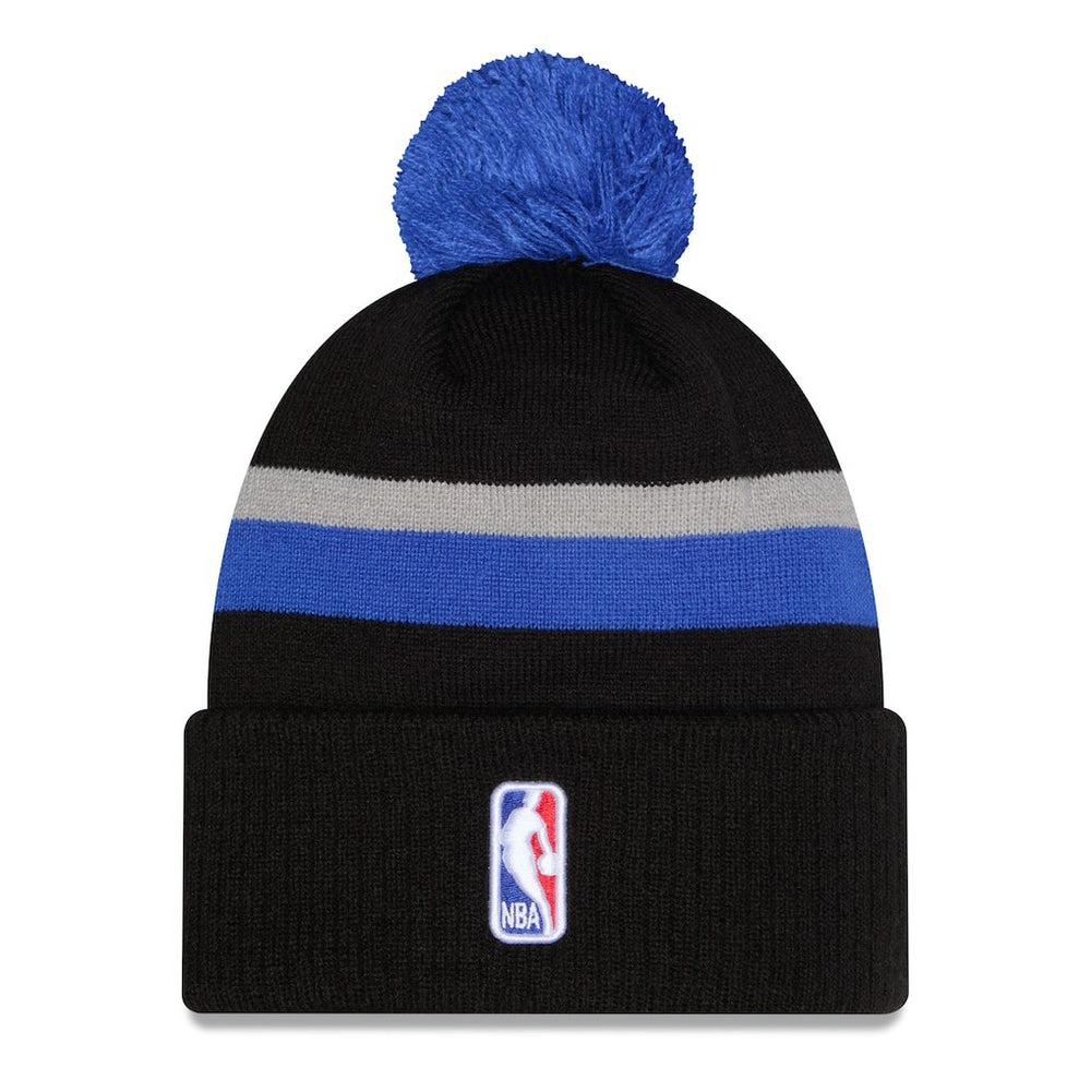 Dallas Mavericks 2025/26 City Edition Cuffed Knit Hat with Pom Black/Blue - New Era