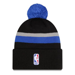 Dallas Mavericks 2025/26 City Edition Cuffed Knit Hat with Pom Black/Blue - New Era