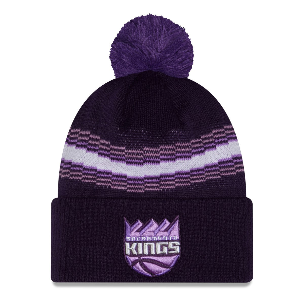 Sacramento Kings 2025/26 City Edition Cuffed Knit Hat with Pom Purple - New Era