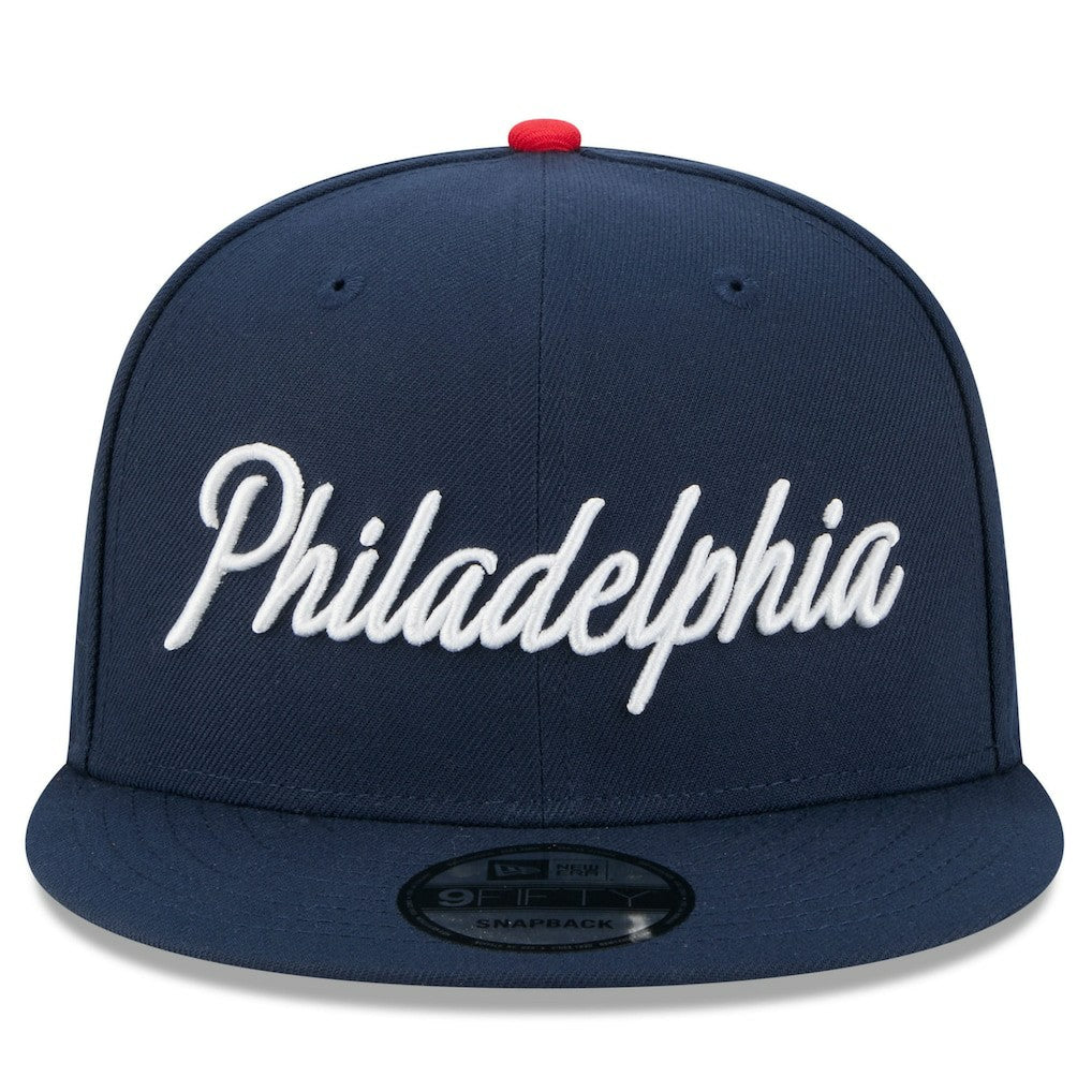 Philadelphia 76ers Youth 2025/26 City Edition 9FIFTY Snapback Hat Navy - New Era