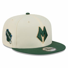 Milwaukee Bucks Youth 2025/26 City Edition 9FIFTY Snapback Hat Tan - New Era