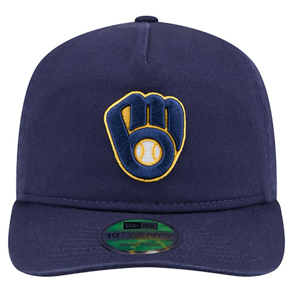 Milwaukee Brewers New Era Team 19TWENTY Adjustable Hat - Navy Hats