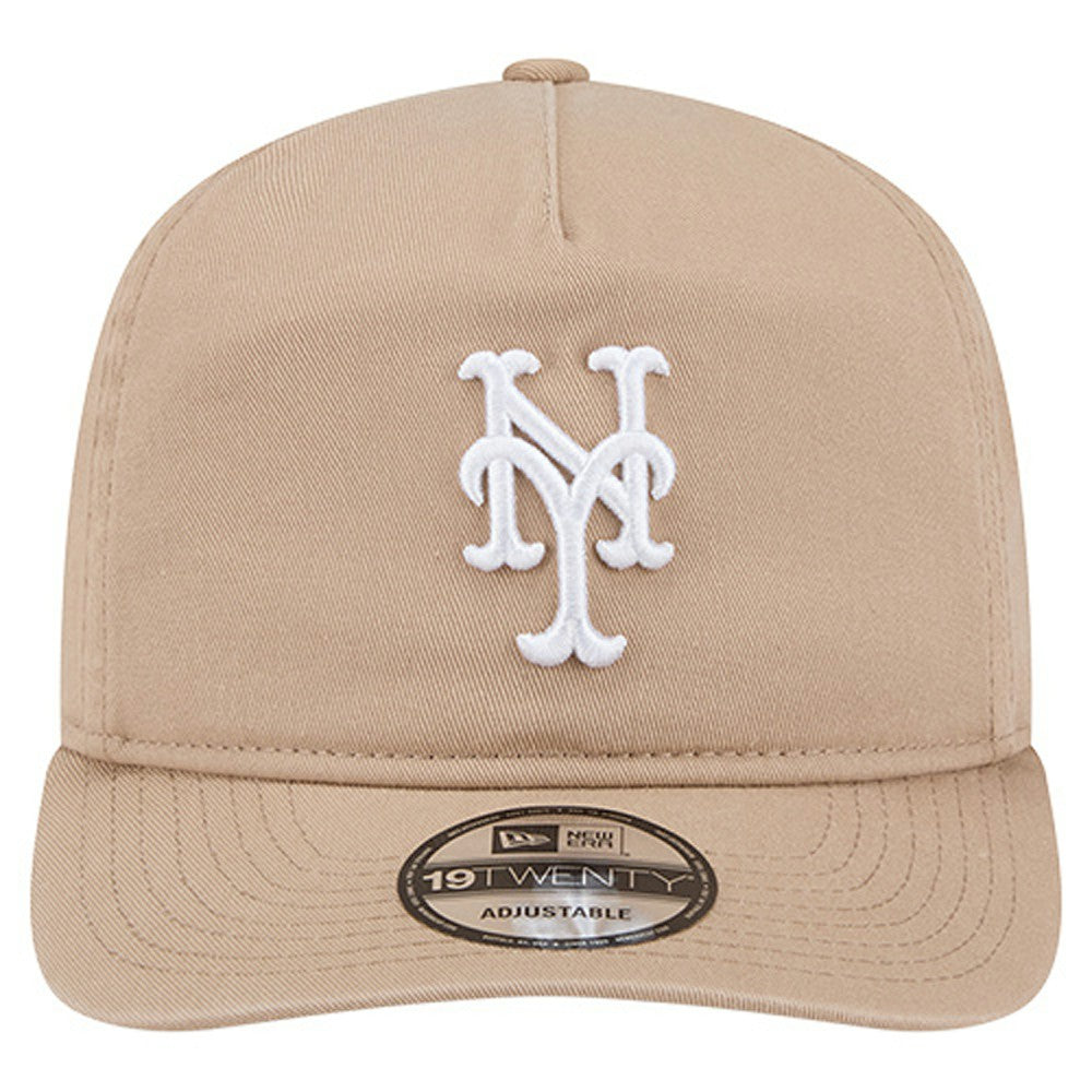 New York Mets New Era Cam 19TWENTY Adjustable Hat - Light Beige Hats