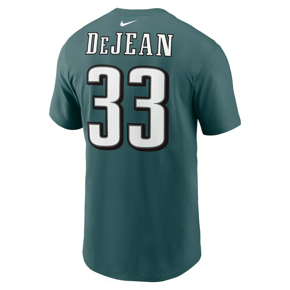 Cooper DeJean Philadelphia Eagles Player Name & Number T-Shirt - Midnight Green T-shirts