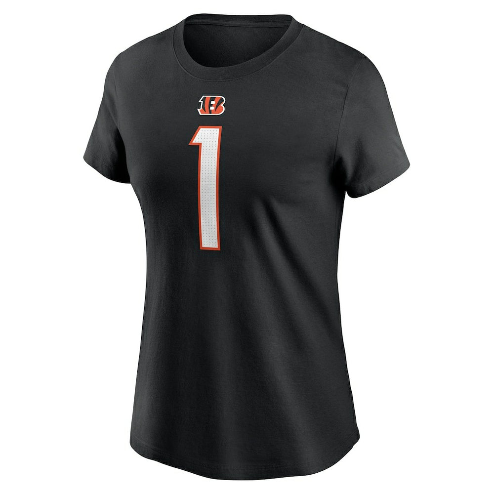 Ja'Marr Chase Cincinnati Bengals Women's Player Name & Number T-Shirt - Black T-shirts