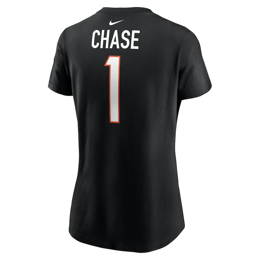 Ja'Marr Chase Cincinnati Bengals Women's Player Name & Number T-Shirt - Black T-shirts