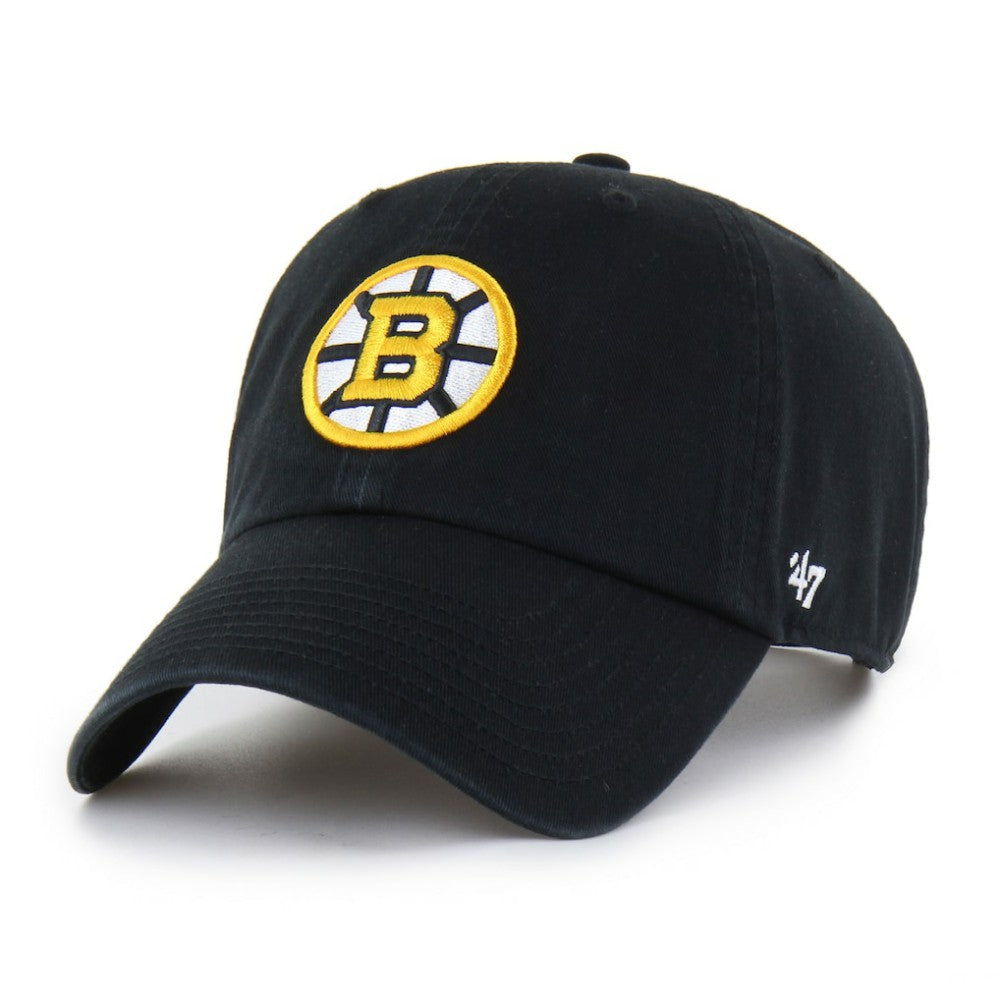 Boston Bruins '47 Core Logo Clean Up Adjustable Hat - Black | US 202909094