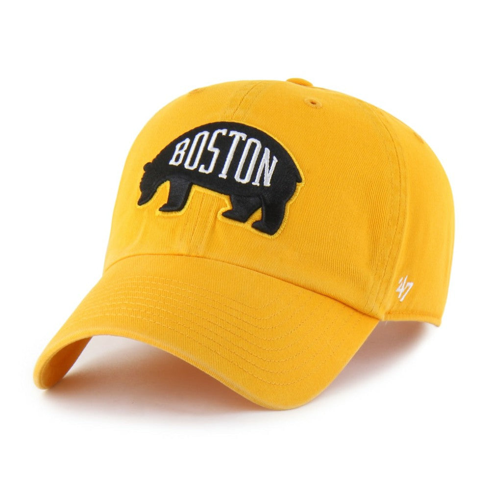 Boston Bruins '47 Core Logo Clean Up Adjustable Hat - Gold | US 202909096