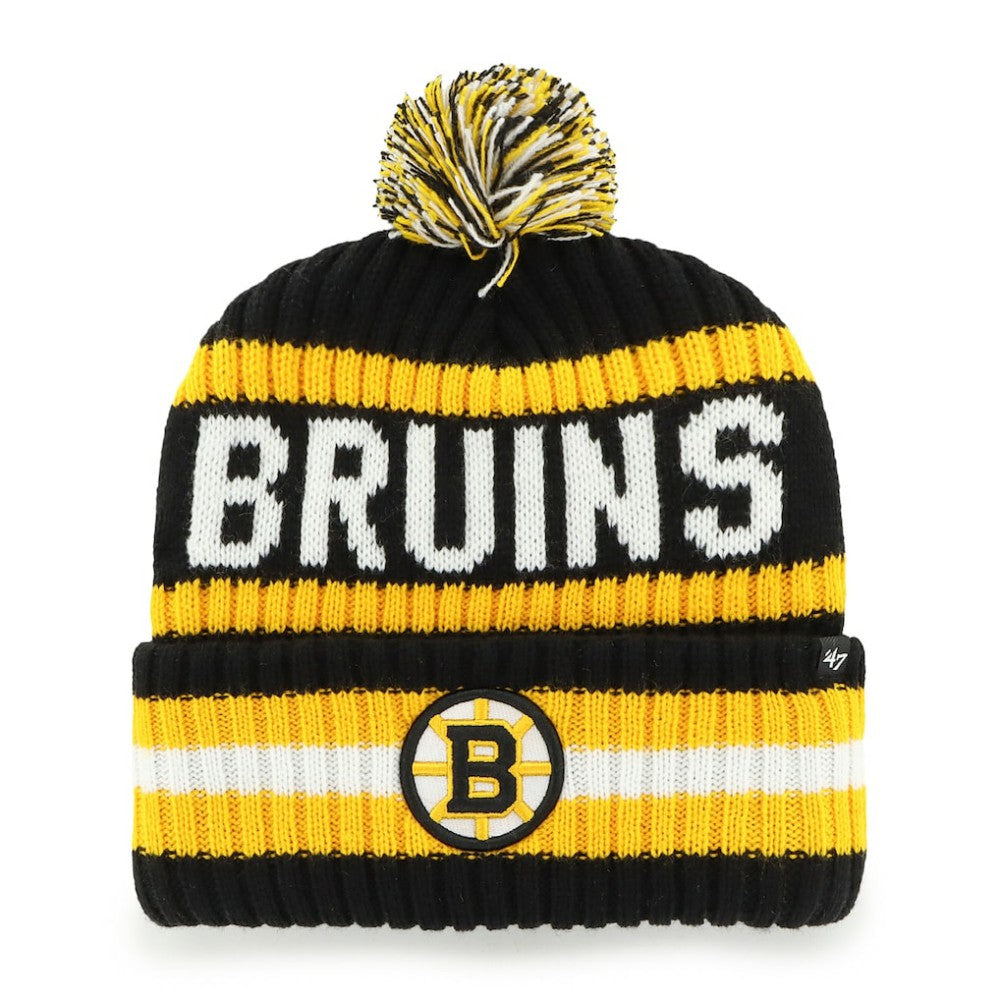 Boston Bruins '47 Bering Cuffed Knit Hat with Pom - Black | US 202909138