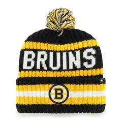 Boston Bruins '47 Bering Cuffed Knit Hat with Pom - Black | US 202909138