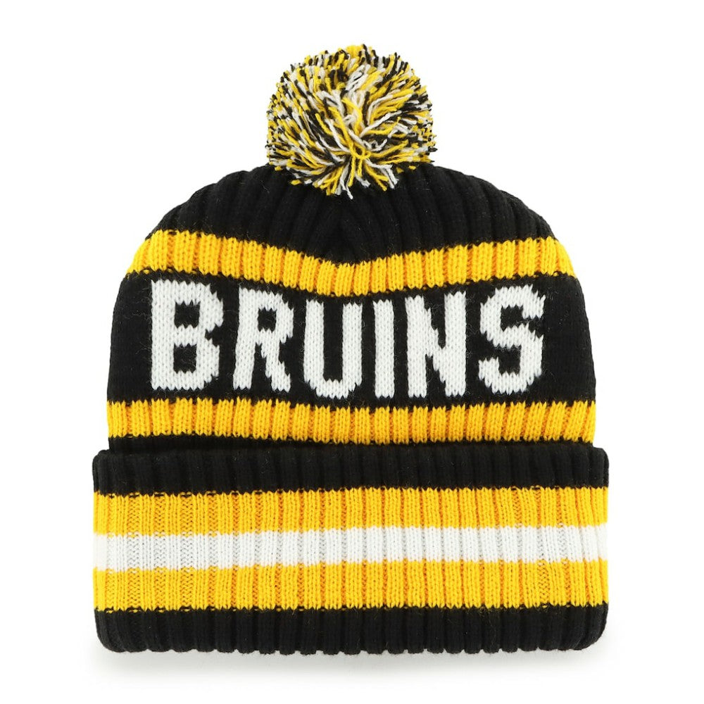 Boston Bruins '47 Bering Cuffed Knit Hat with Pom - Black | US 202909138