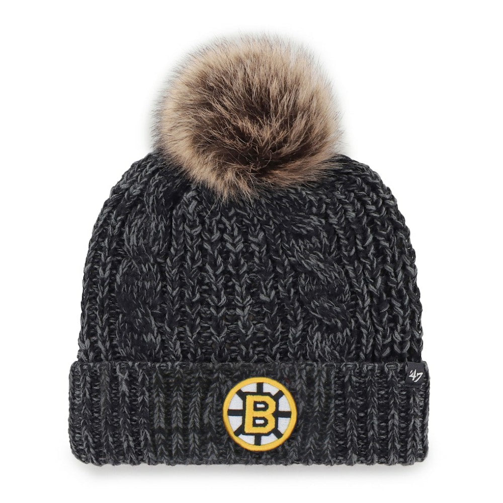 Boston Bruins '47 Women's Meeko Cuffed Knit Hat - Black | US 202909141