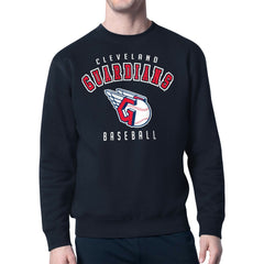 Cleveland Guardians Starter Team Logo Fleece Pullover Sweatshirt - Navy Pullover